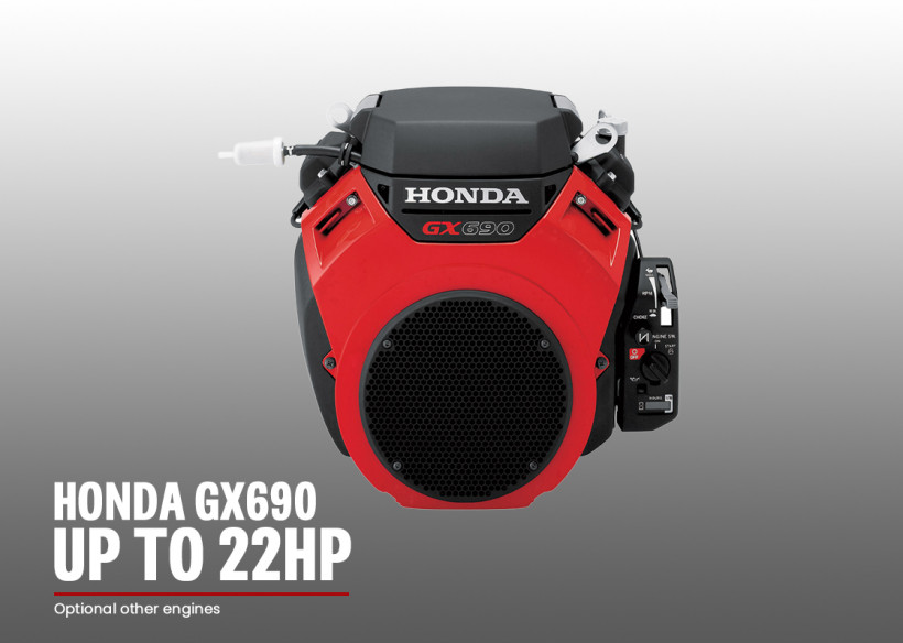 moteur Honda GX690 22CV sur pied de turbine