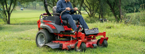 Golf course mowing scene Golf course mowing scene