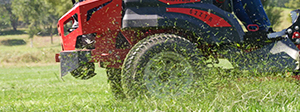 Golf course mowing scene Golf course mowing scene